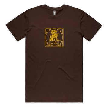 [t-shirt] JBT Lion Emblem on Brown Tee
